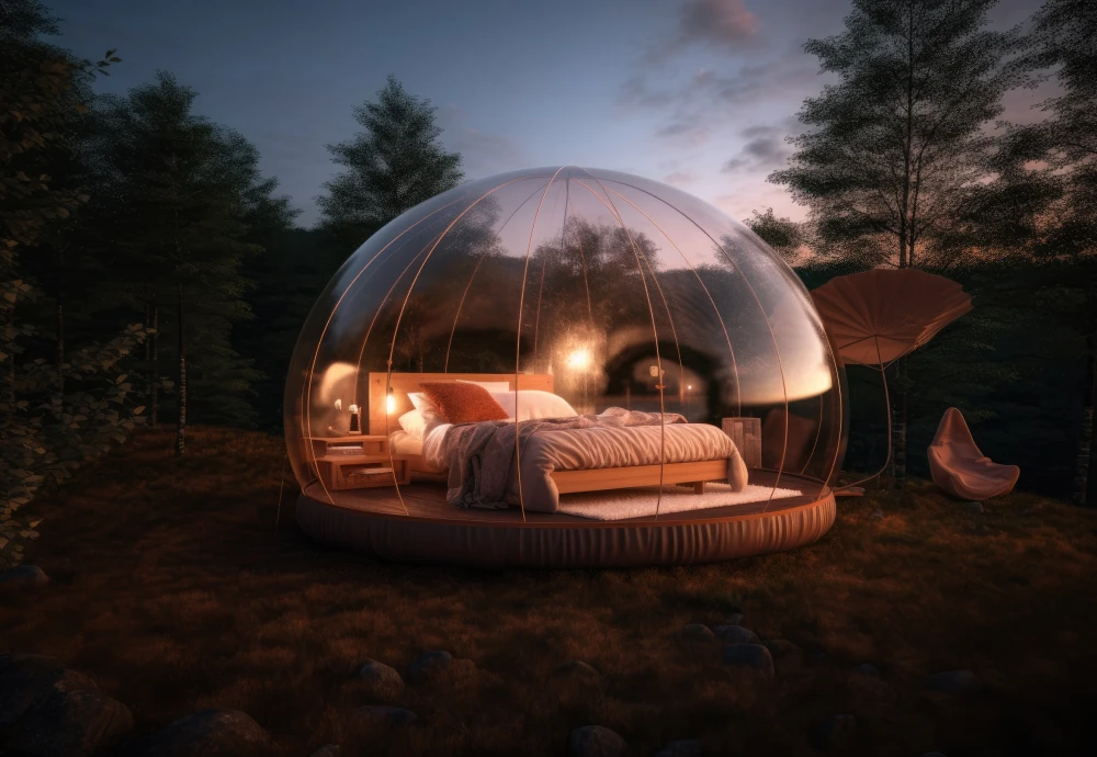 outdoor bubble tent for winter